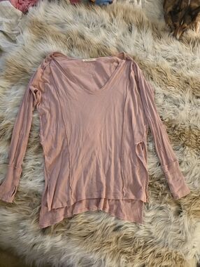 We The Free Oversized Dusty Rose Long Sleeve Thermal